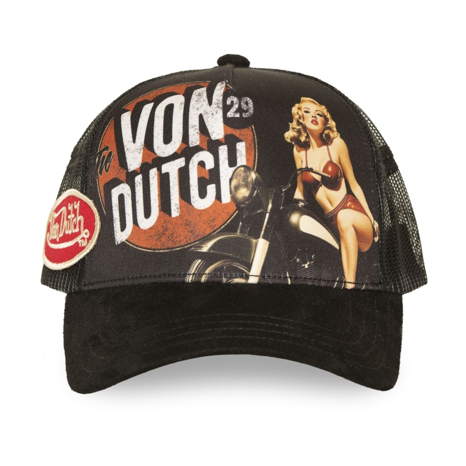 VON DUTCH Trucker-Kappe mit Sublimationsdruck im Pin-up-Vintage-Stil