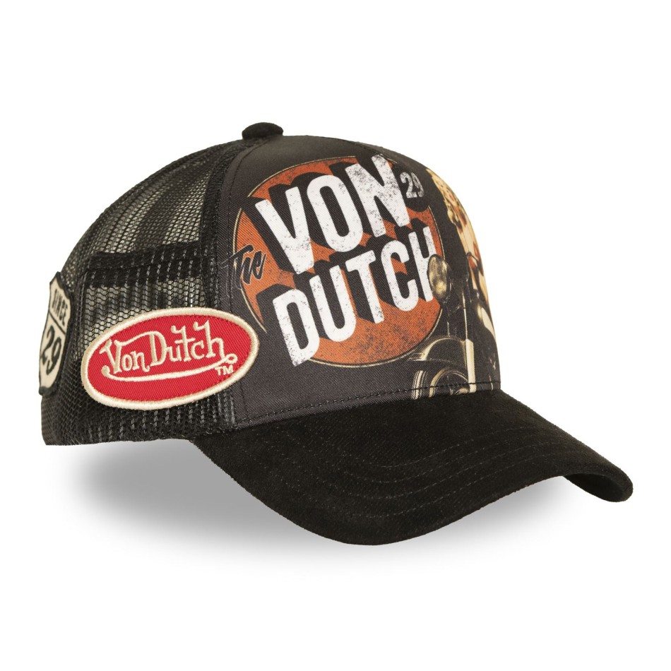 VON DUTCH Trucker-Kappe mit Sublimationsdruck im Pin-up-Vintage-Stil