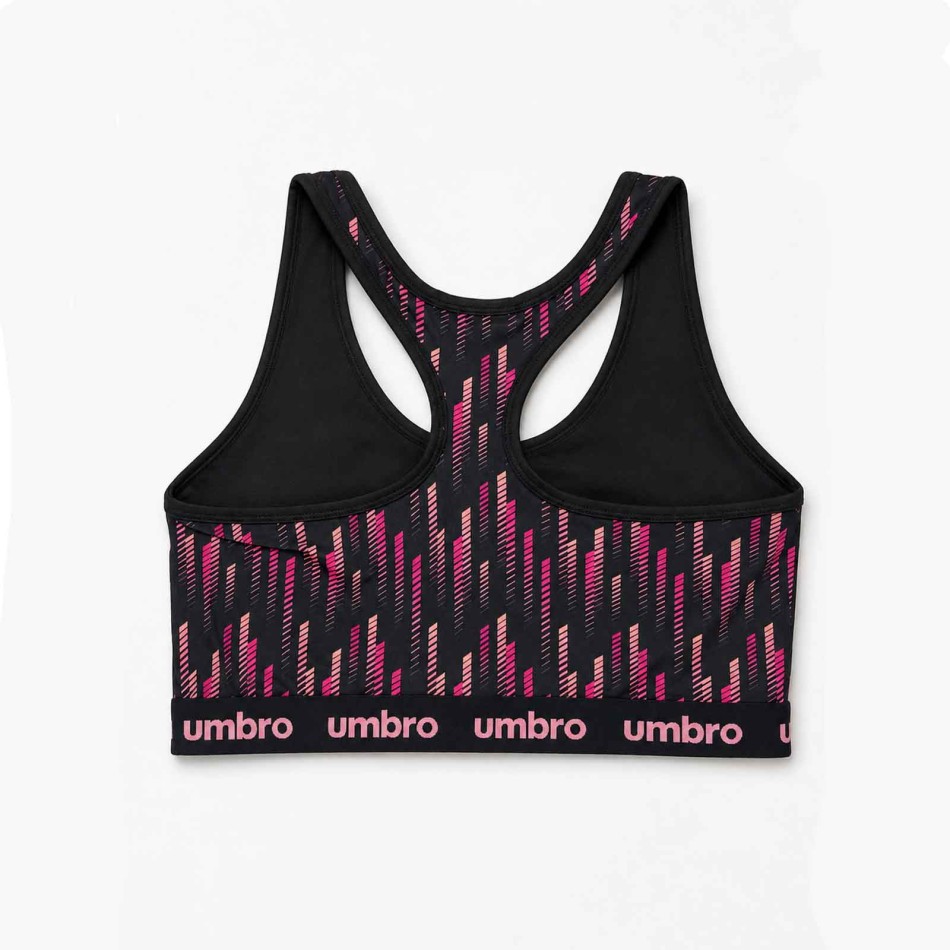 UMBRO Women’s Sports Bra – Swimmer’s Back – Pink Lines
