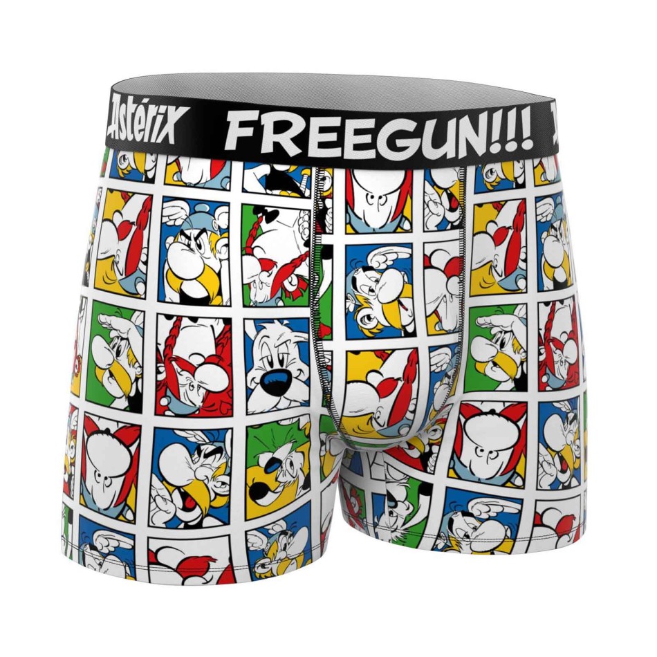 FREEGUN Boxer da uomo in cotone Asterix | Comfort e fumetti