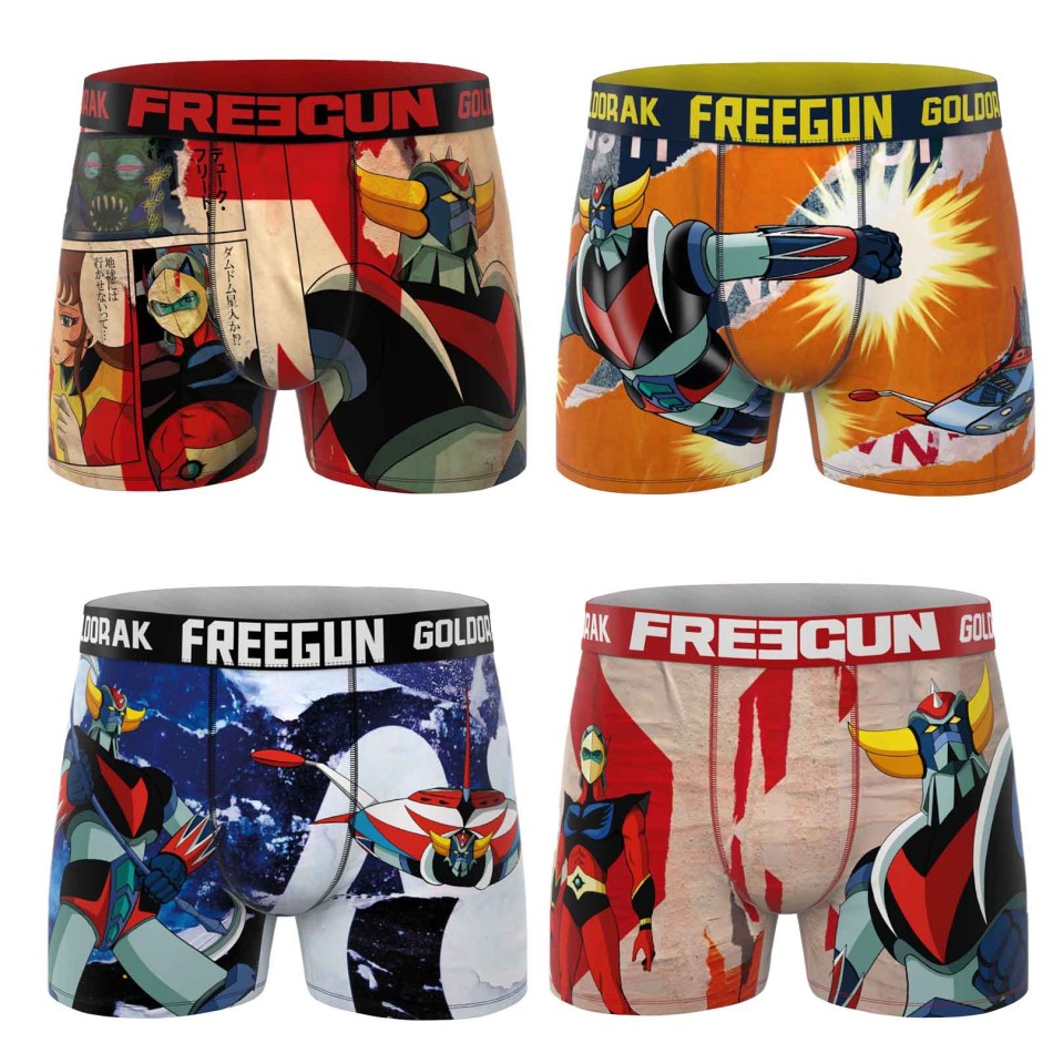 FREEGUN Lot 4 Boxers Homme Freegun Goldorak | French Market