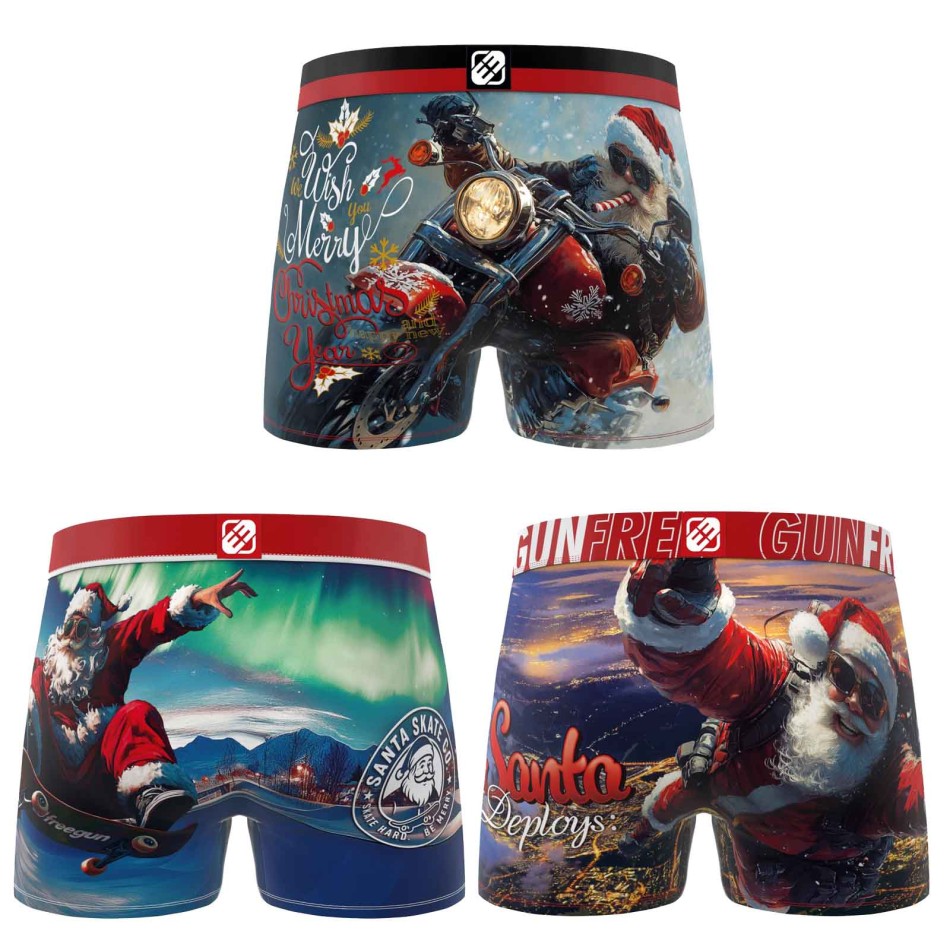 Freegun Premium jongensboxerset van 3 kerstcollecties