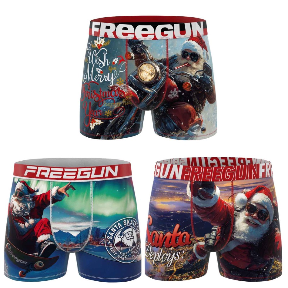 Lot de 3 Boxers Garçon Premium Collection de Noël
