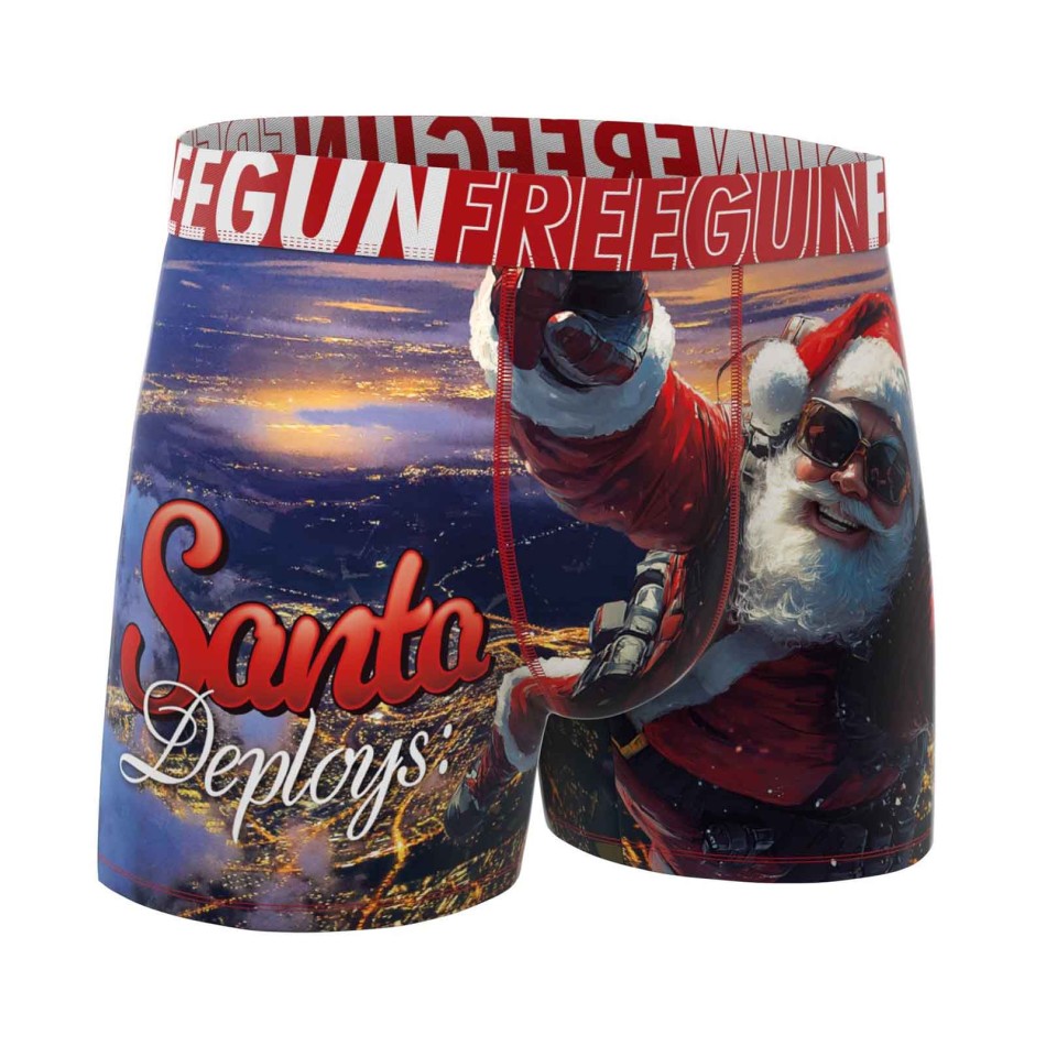 Freegun Premium Boy's Boxer Set of 3 Christmas Collection