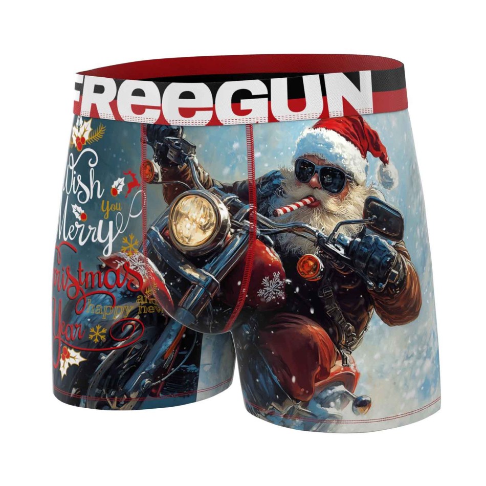 Freegun Premium Lot de 3 Boxers Garçon Collection de Noël
