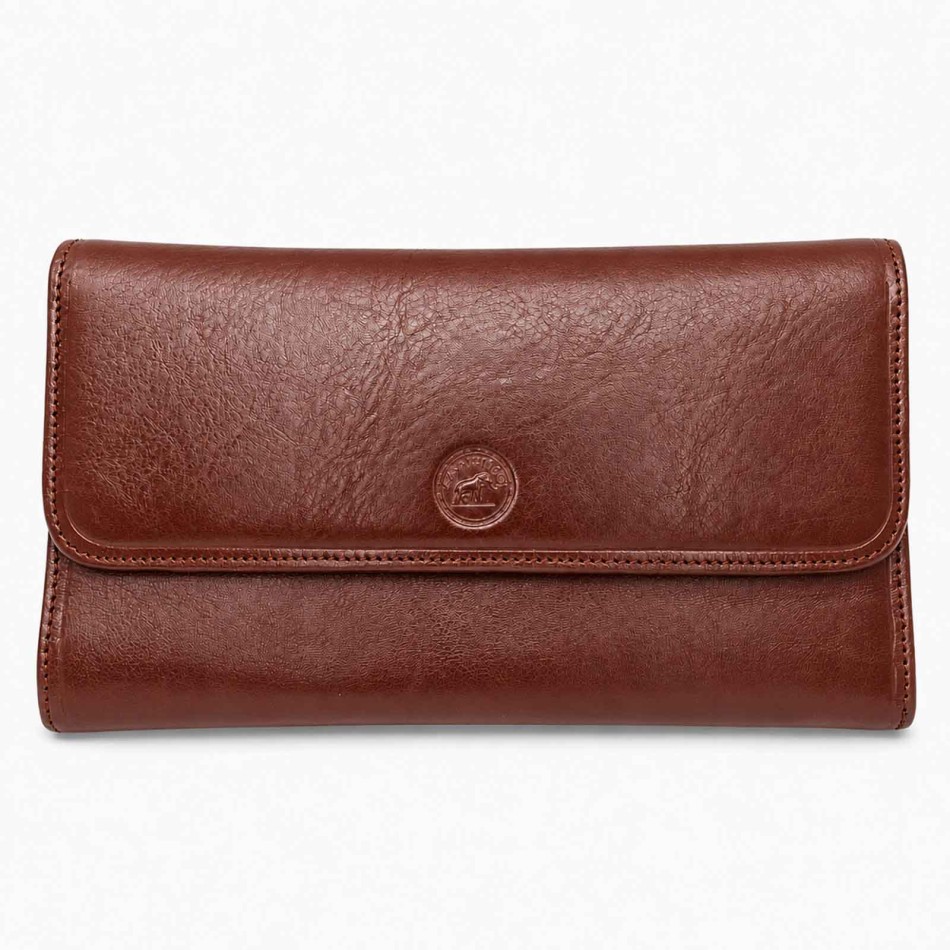 Elephant d'Or Women’s Leather Checkbook Wallet