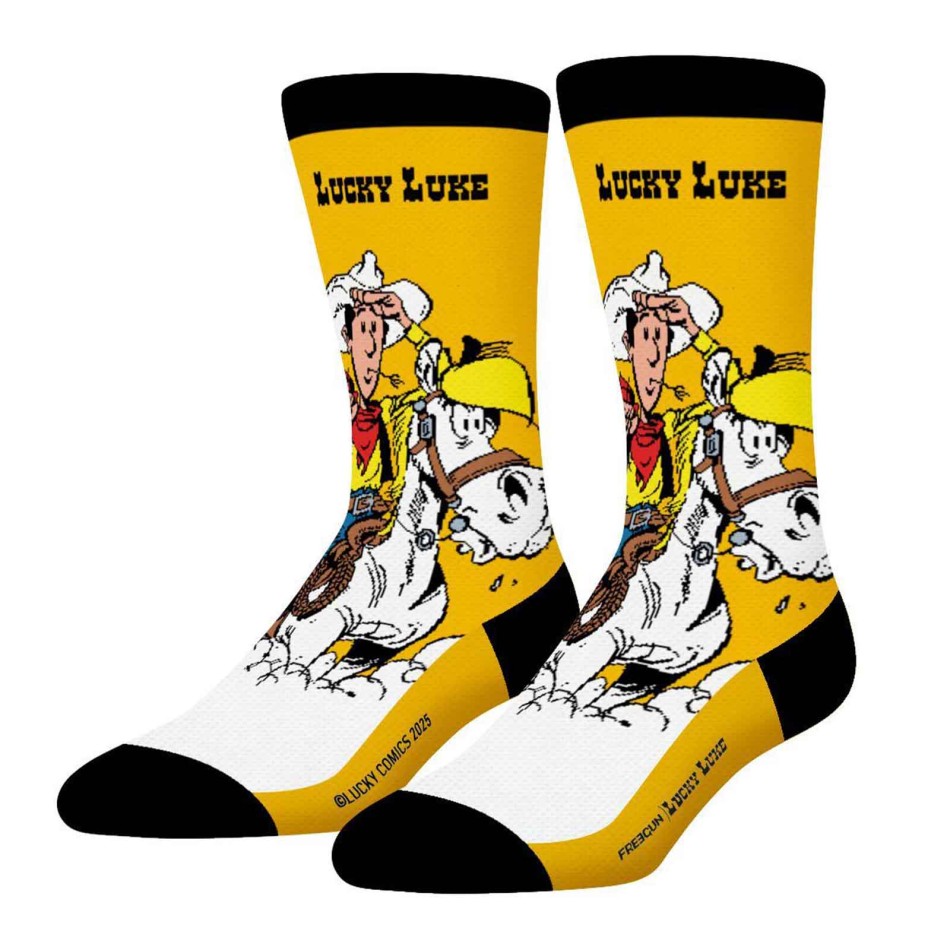 4er-Pack Lucky-Luke-Socken mit Motiven Freegun | French Market