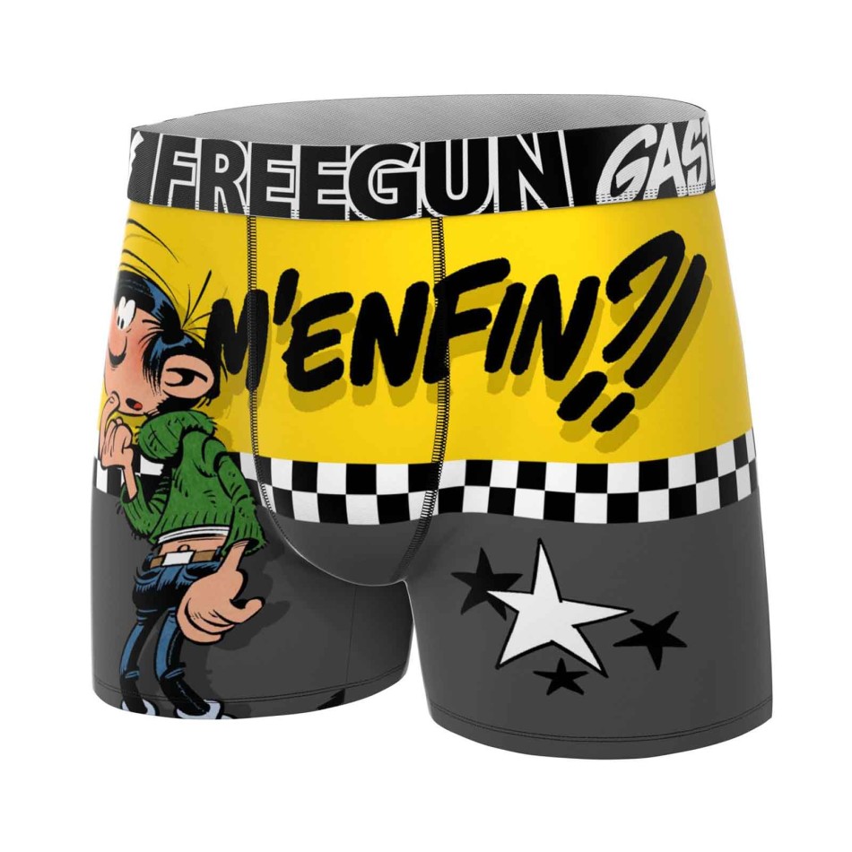 FREEGUN Set of 3 "GASTON LAGAFFE" Men's Microfiber Boxers