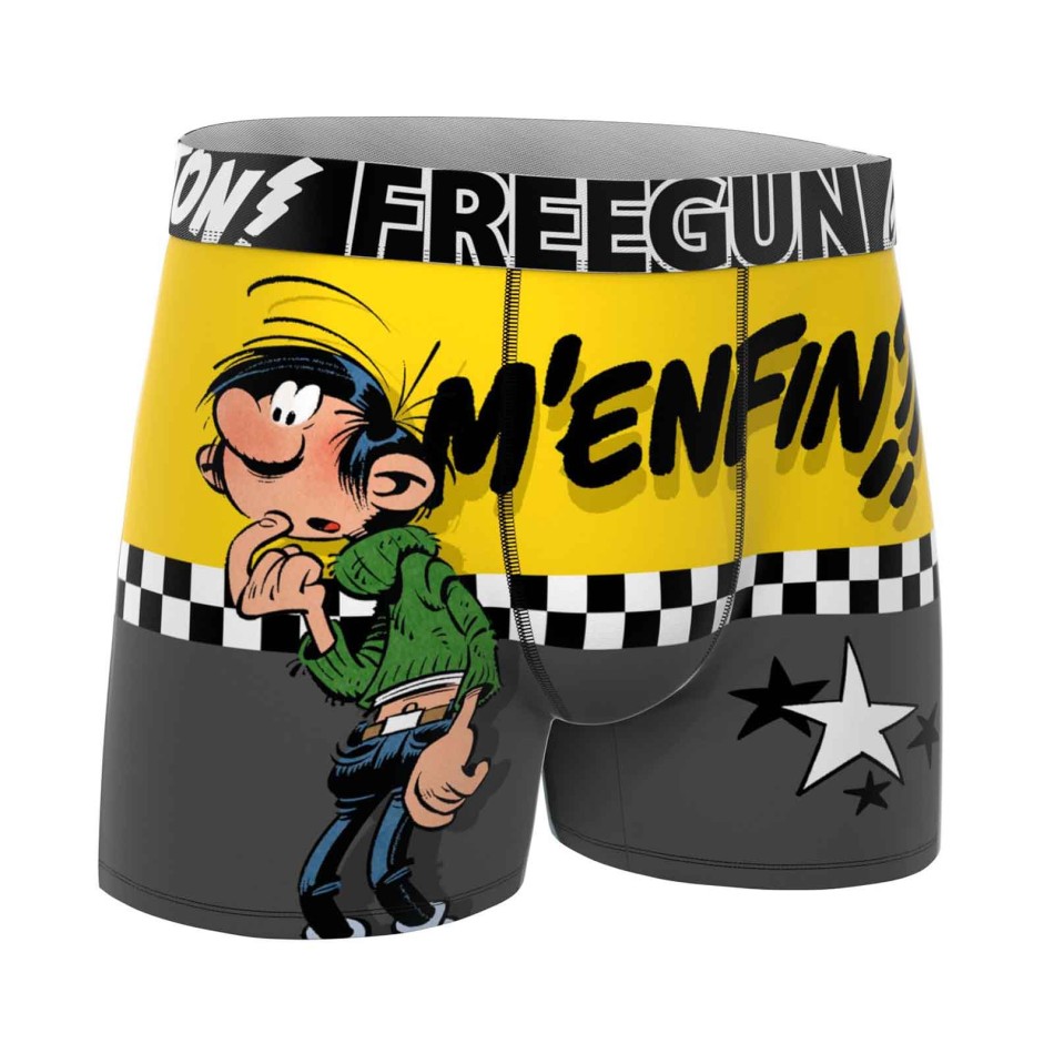 FREEGUN Lot de 3 Boxers Homme Microfibre "GASTON LAGAFFE"