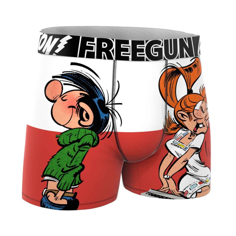 FREEGUN Lot de 3 Boxers Homme Microfibre "GASTON LAGAFFE"