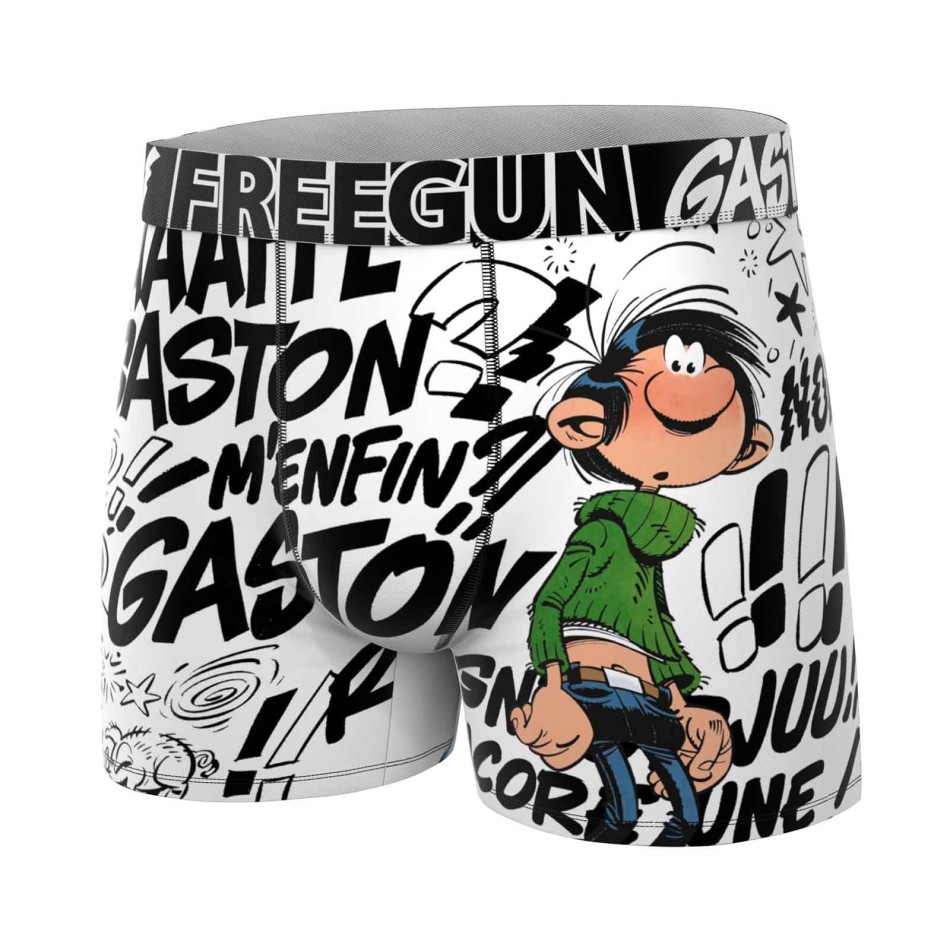 FREEGUN Set van 3 "GASTON LAGAFFE" Microvezel Heren Boxers