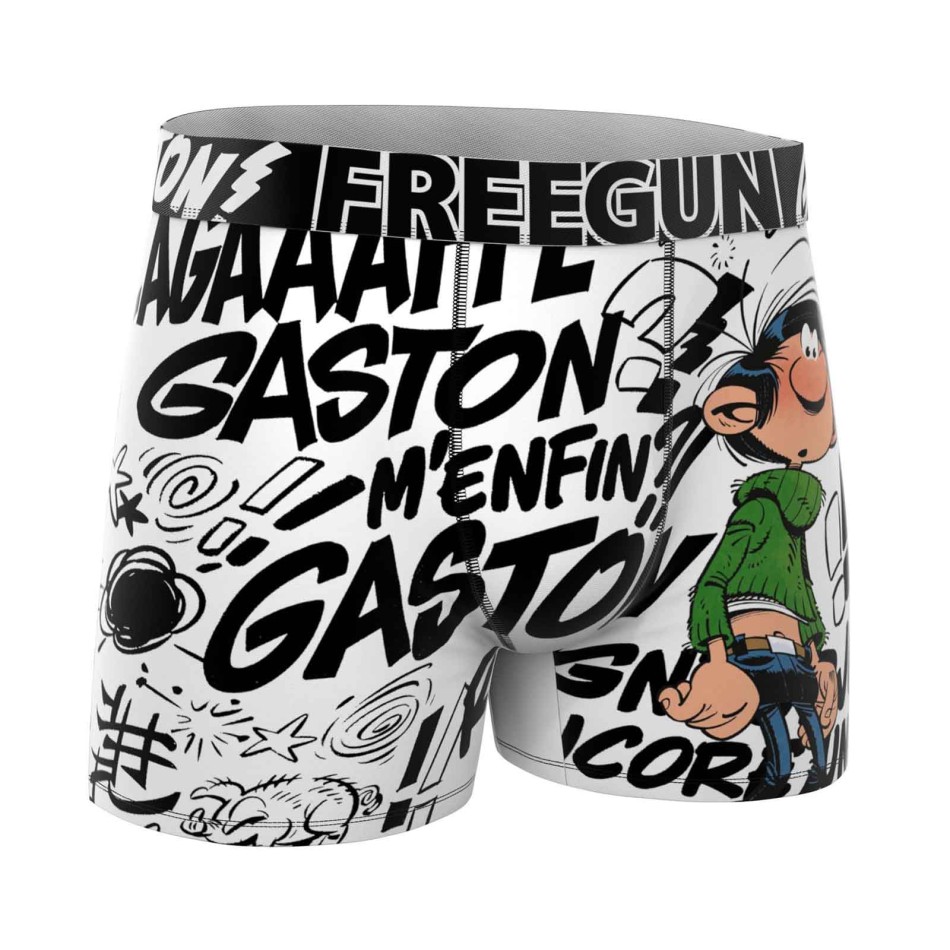 FREEGUN Lot de 3 Boxers Homme Microfibre "GASTON LAGAFFE"