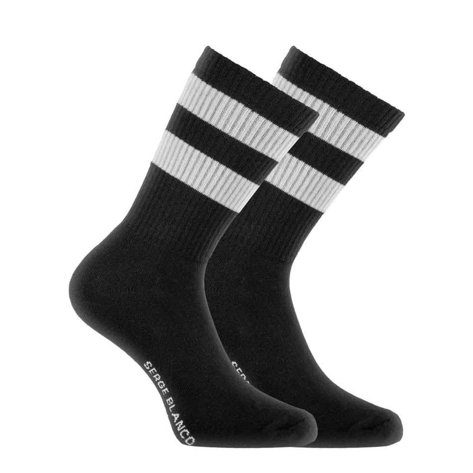 Lote de 6 calcetines de tenis a rayas « Serge Blanco » | French Market