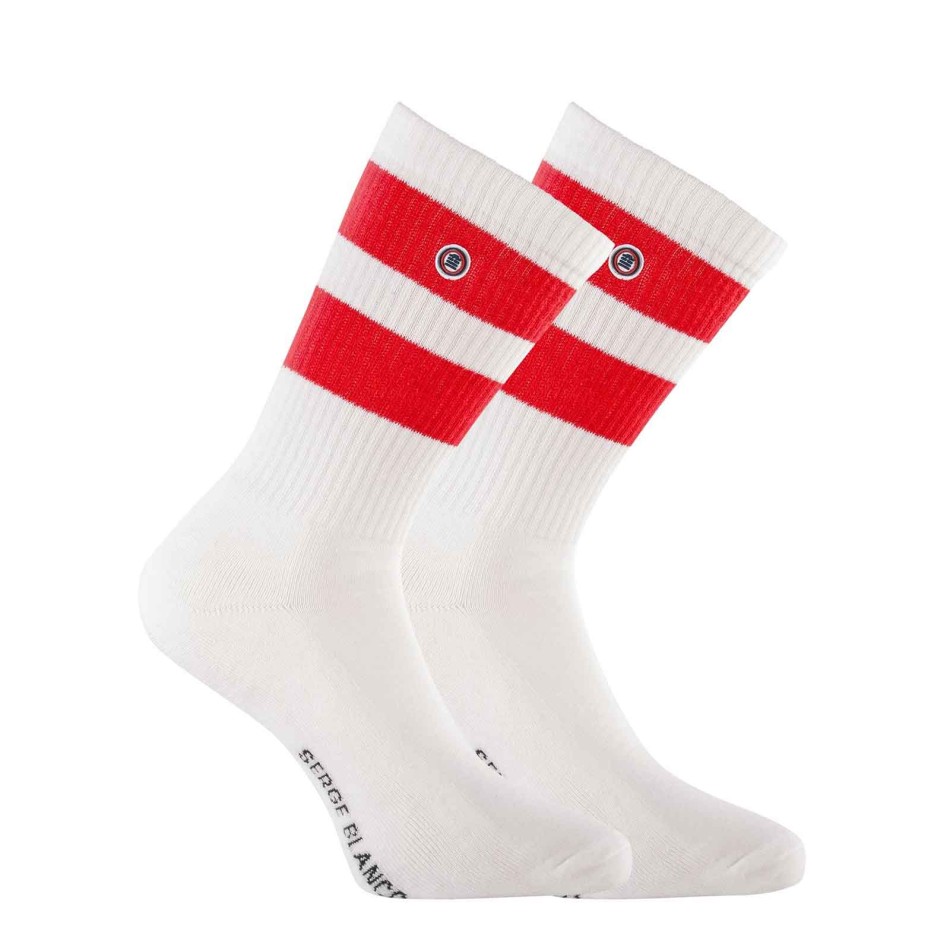 Lote de 6 calcetines de tenis a rayas « Serge Blanco » | French Market