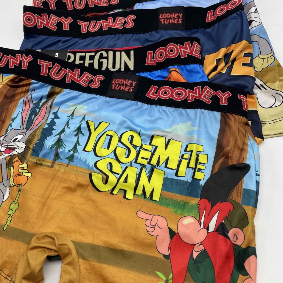 FREEGUN 4er-Pack Herren-Boxershorts aus Mikrofaser mit Looney-Tunes-Motiven | French Market
