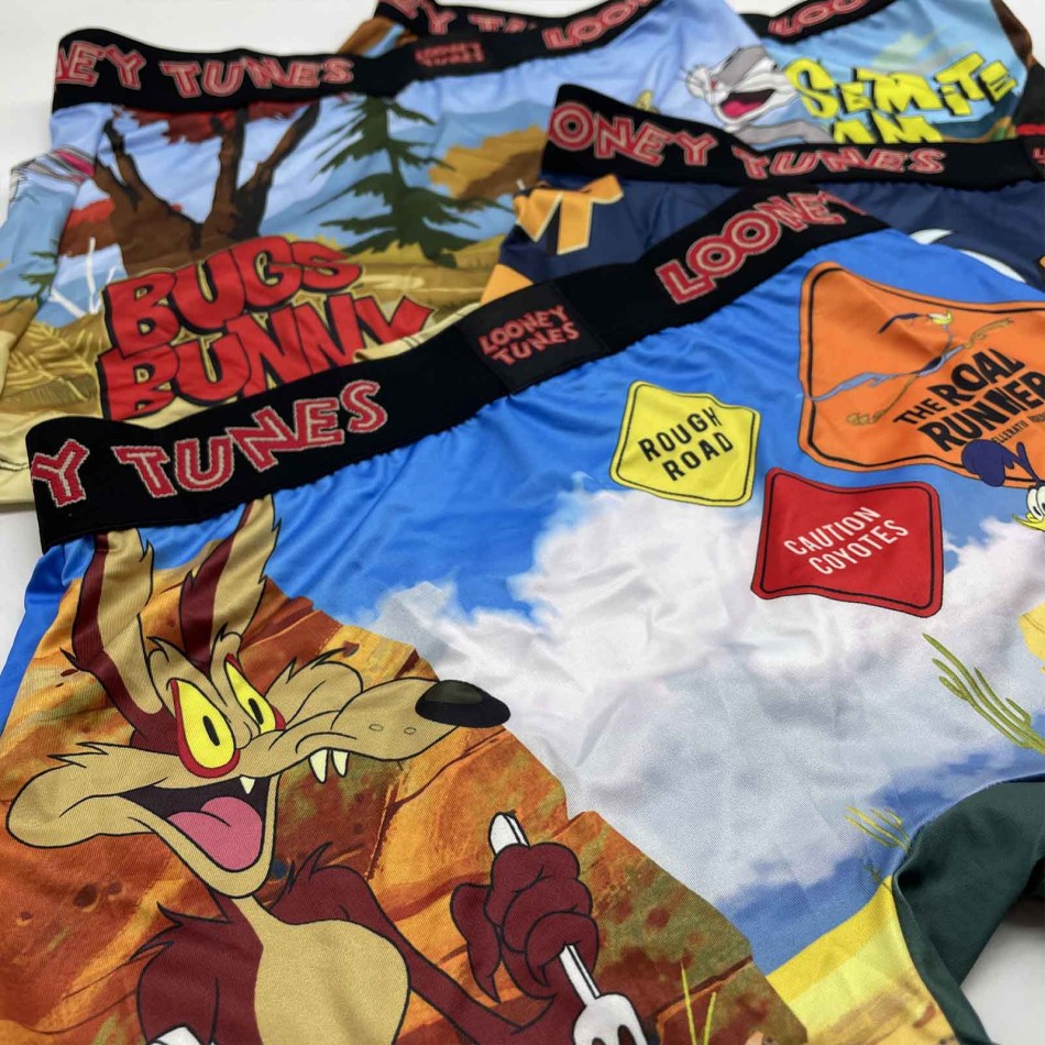 FREEGUN Set van 4 herenboxershorts van microvezel met Looney Tunes-motief | French Market