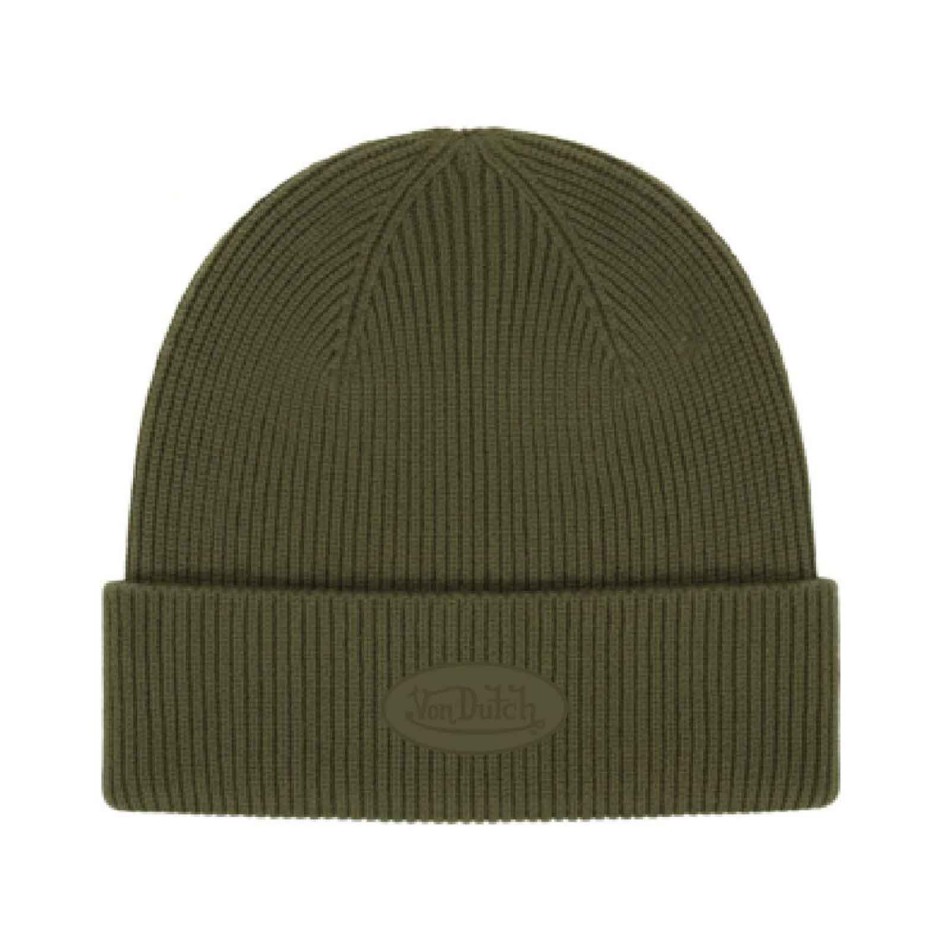 Von Dutch -muts, geribd, merinowol, rubberen logo | French Market