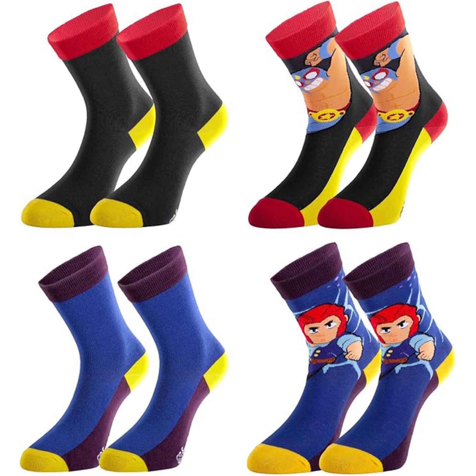 Calcetines de Brawl Stars para niño « Freegun » (4 pares) | French Market
