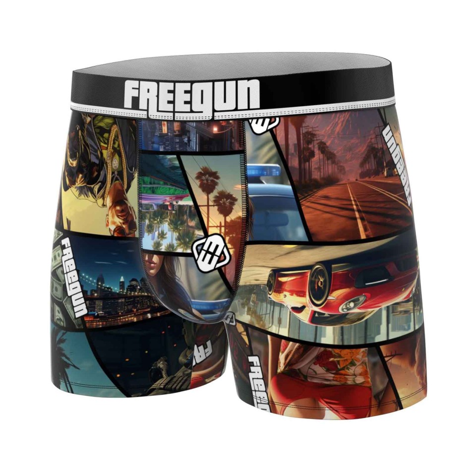 FREEGUN Boxer da uomo in microfibra stile GTA | French Market