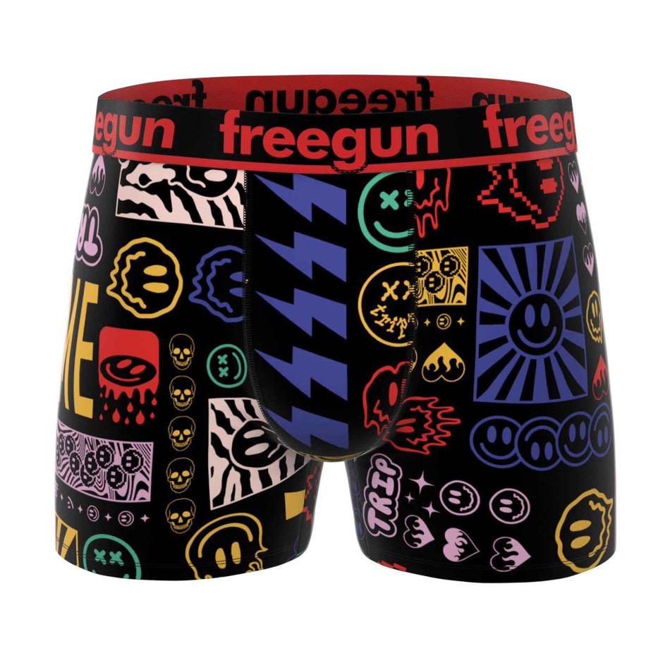 Boxer da uomo in microfibra Acid Icons Freegun | French Market