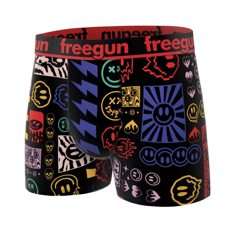 Boxer da uomo in microfibra Acid Icons Freegun | French Market