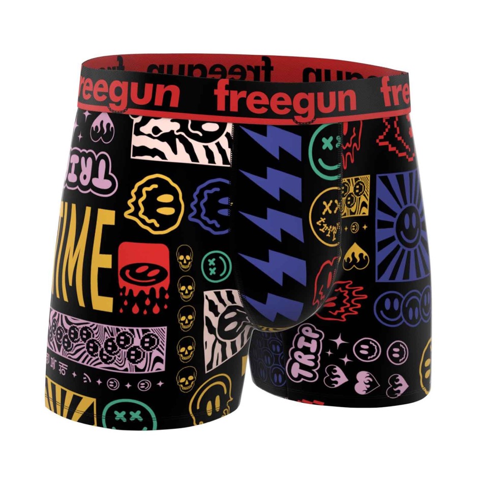Men's Microfiber Acid Icons Boxers Freegun | French Market