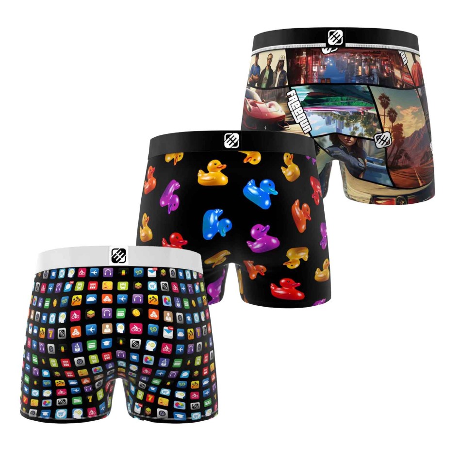 Set da 3 boxer da bambino "Icons" con stampa Freegun | French Market