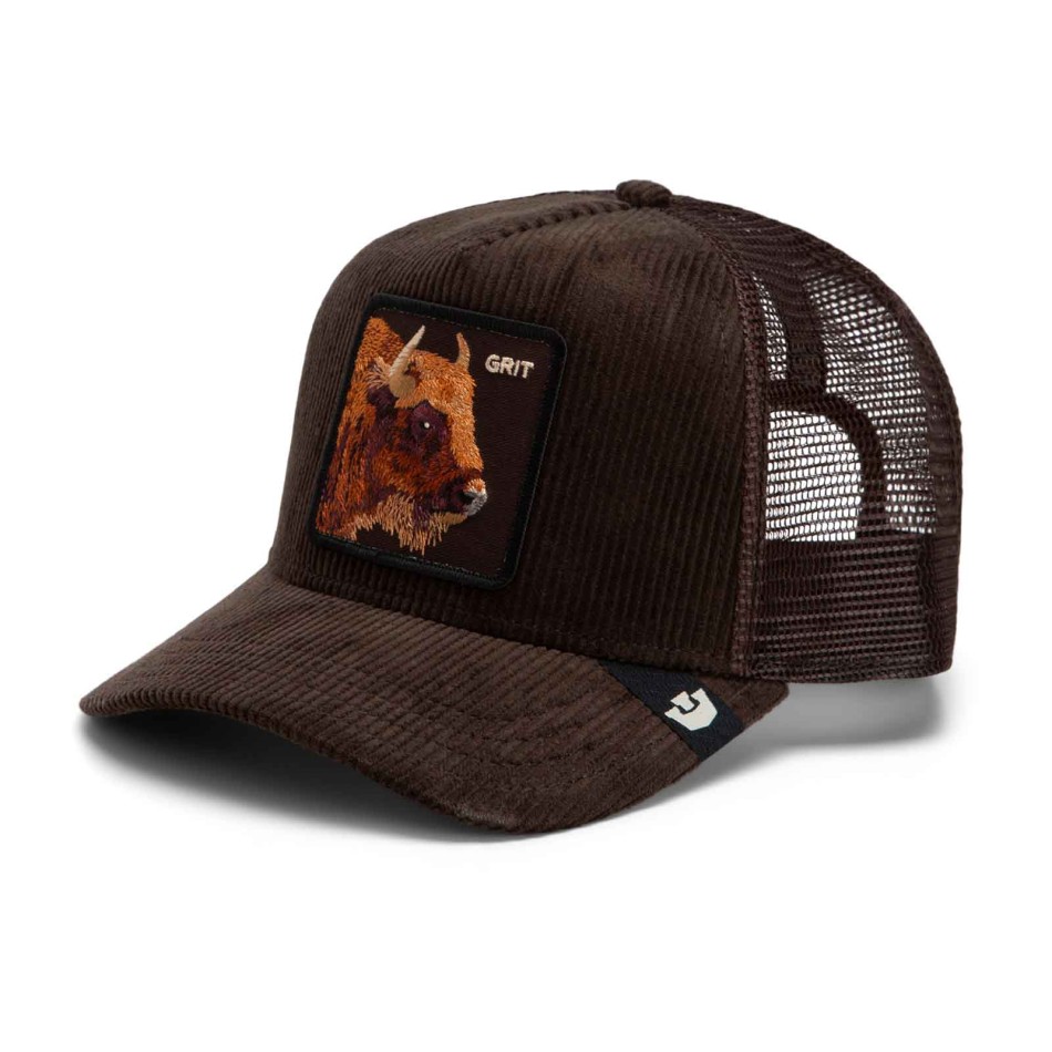 Goorin Bros -truckerpet van fluweel "Grit" Bison | French Market
