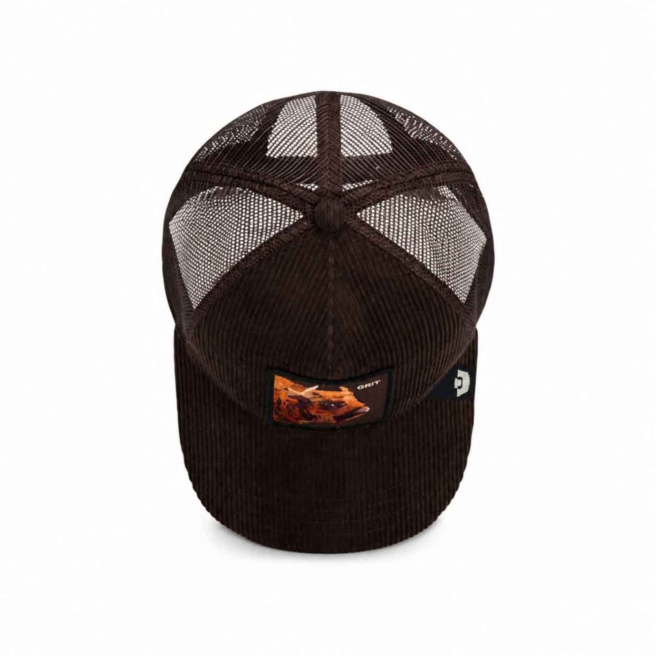 Gorra Trucker « Goorin Bros » de terciopelo «Grit» Bison | French Market