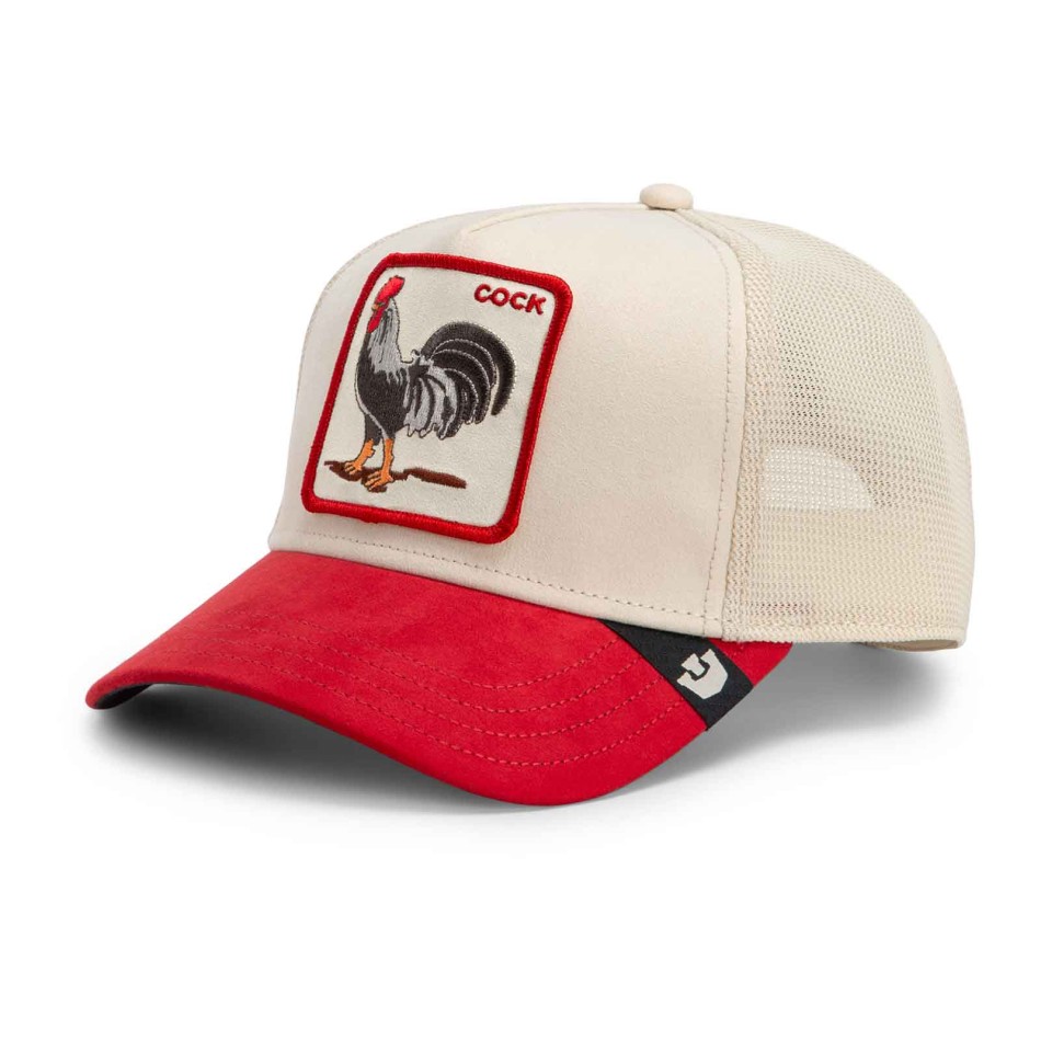 Goorin Bros "Rooster Cock" Micro Suede Trucker Cap – Embroidered Rooster – Unisex