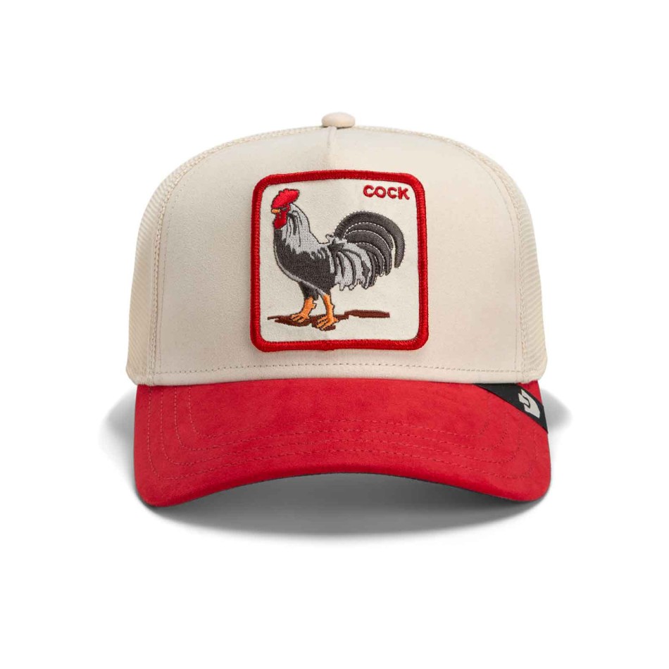 Goorin Bros Trucker-keps ”Rooster Cock” i mikrosuede – broderad tupp – unisex
