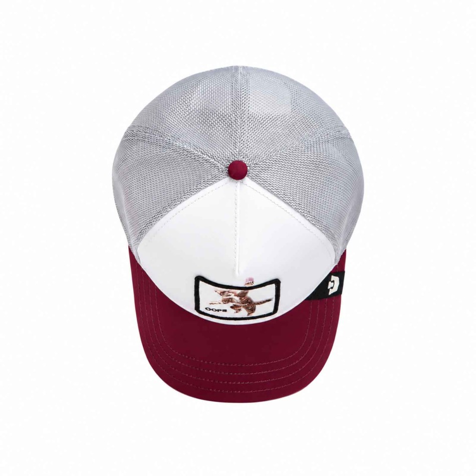Cappellino " Goorin Bros " con gatto "Oops" color bordeaux | French Market