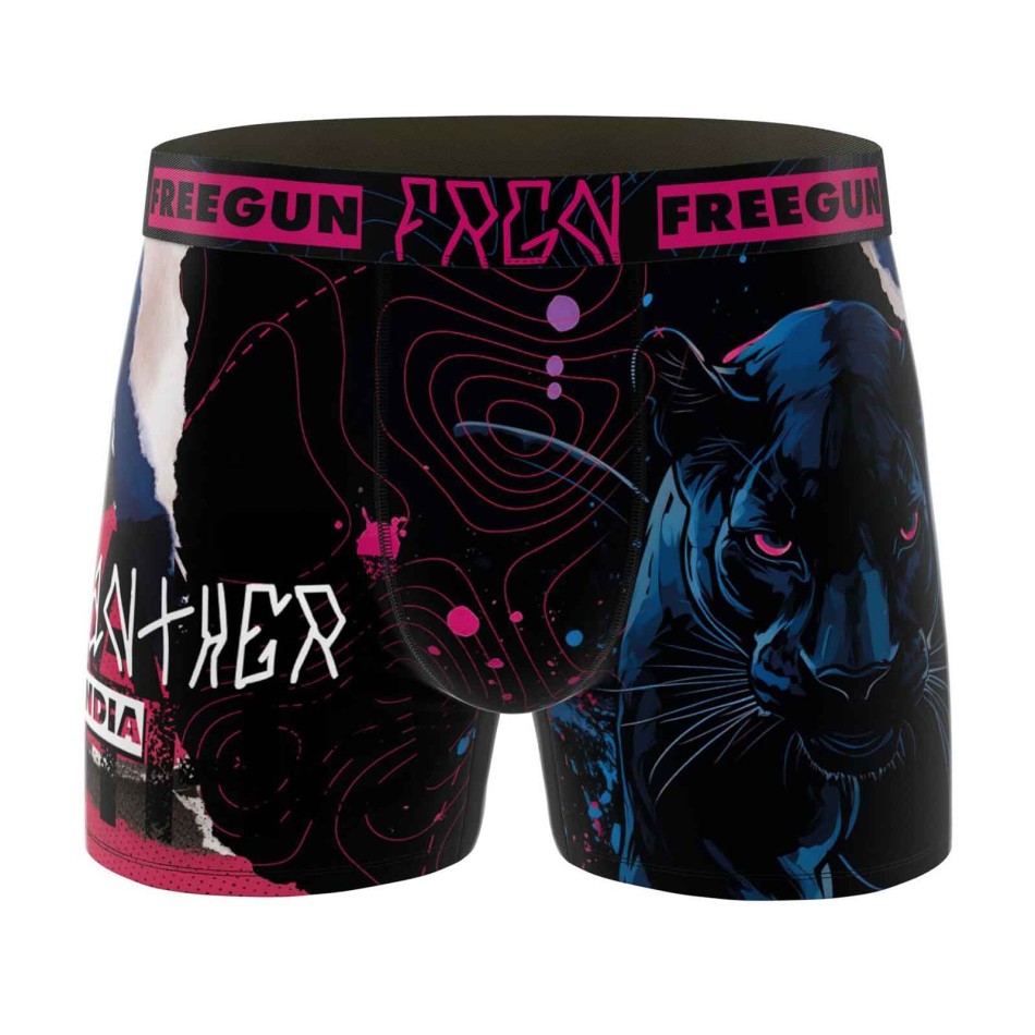 FREEGUN Boxer uomo in microfibra animalier "Pantera
