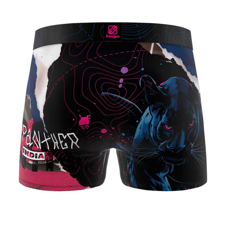 FREEGUN Boxer uomo in microfibra animalier "Pantera