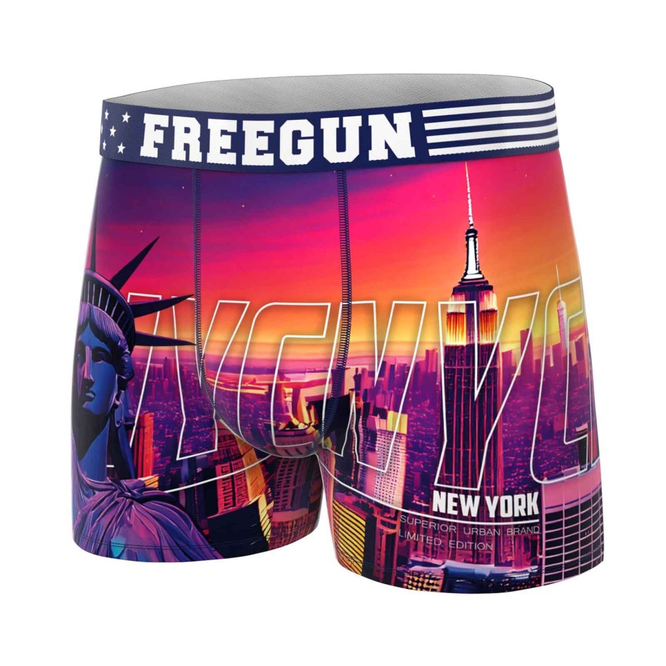 ► FREEGUN® New York Boxer | Boxer in microfibra da uomo Collezione USA