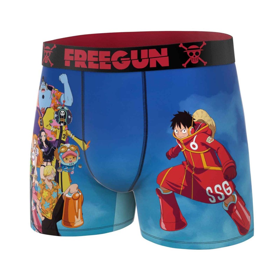 FREEGUN One Piece "Monkey D. Luffy" Microfiber Boxer for Men