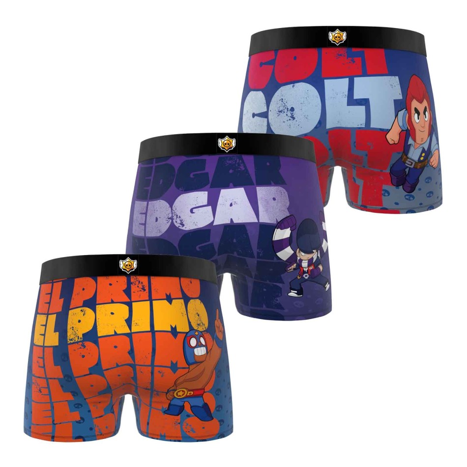 Freegun Set van 3 boxershorts voor jongens van Brawl Stars | French Market