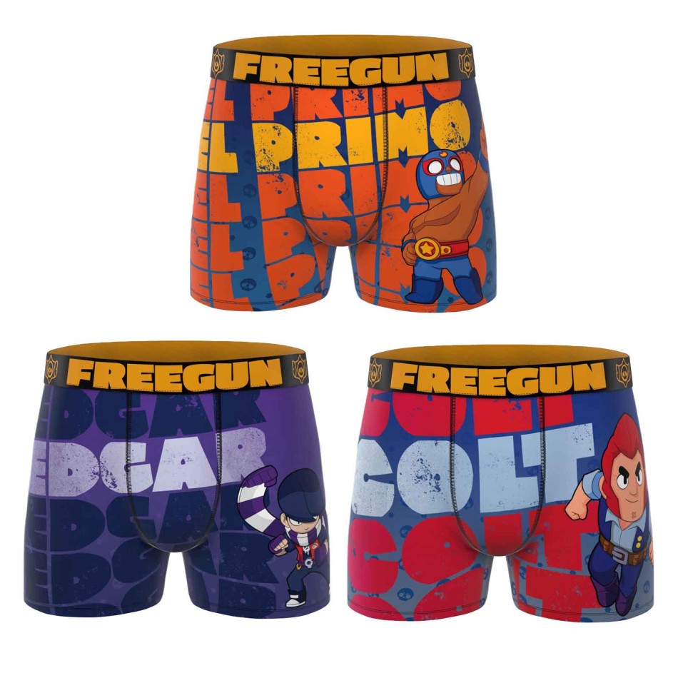 Freegun Set of 3 Brawl Stars Boys’ Boxer Shorts | French Market