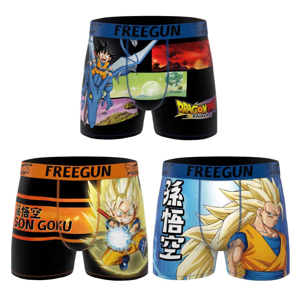 Set van 3 boxershorts voor jongens: Dragon Ball Daima- Freegun | French Market