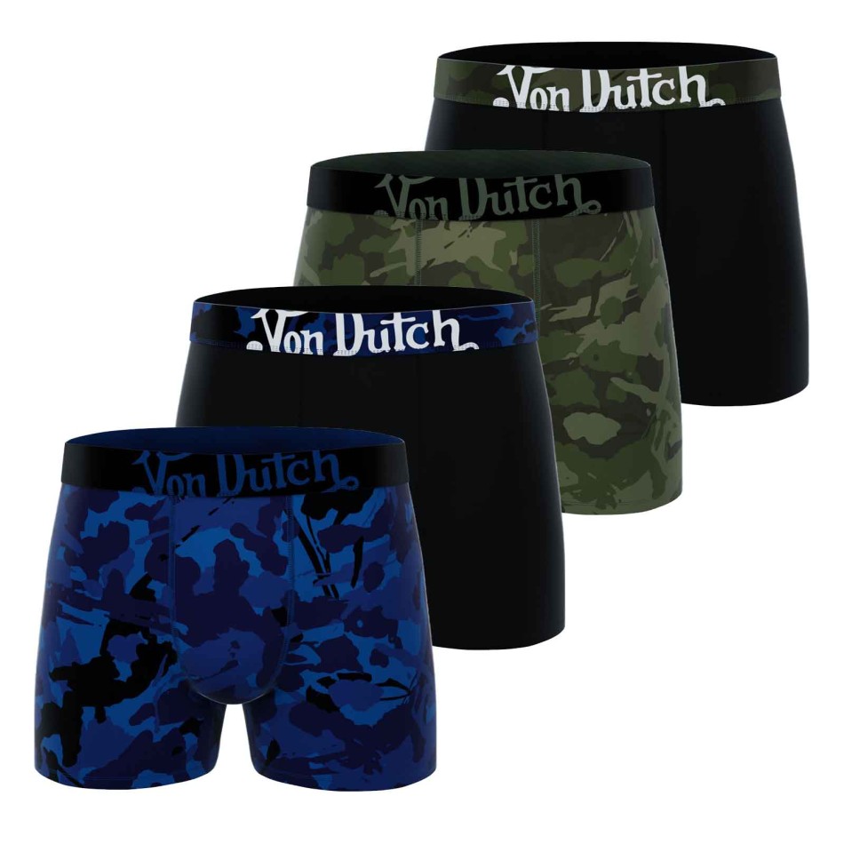 Lot 4 Boxers Homme Von Dutch Coton Camouflage | French Market