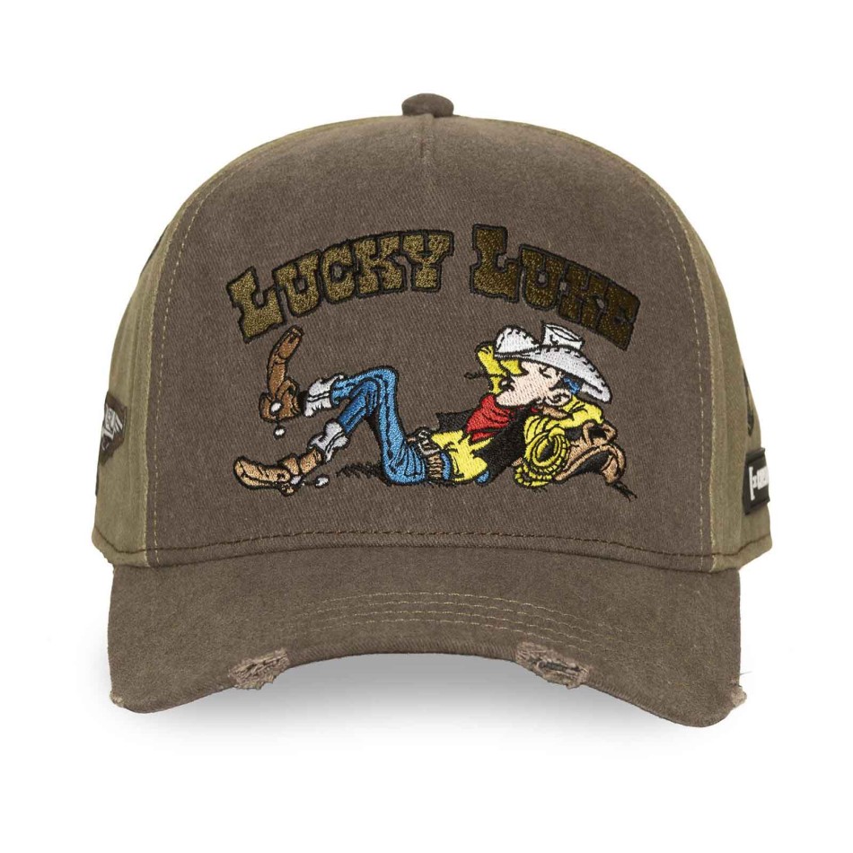 Casquette Lucky Luke CapsLab “Siesta” Kaki Marron | French Market