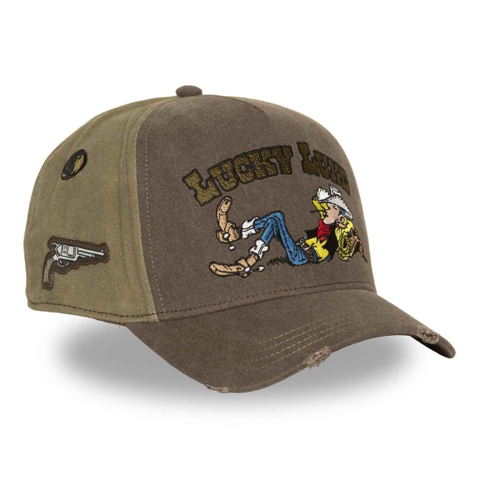 Casquette Lucky Luke CapsLab “Siesta” Kaki Marron | French Market
