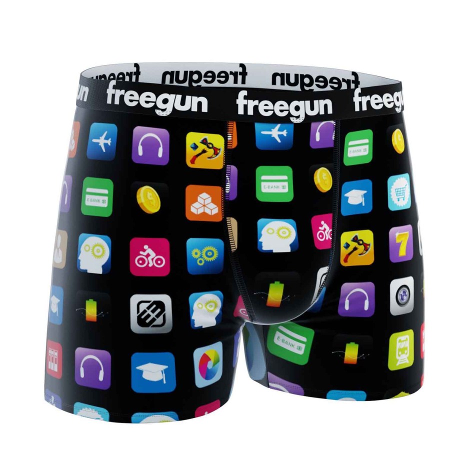 Set van 4 boxershorts voor jongens: Freegun Icons microvezel | French Market