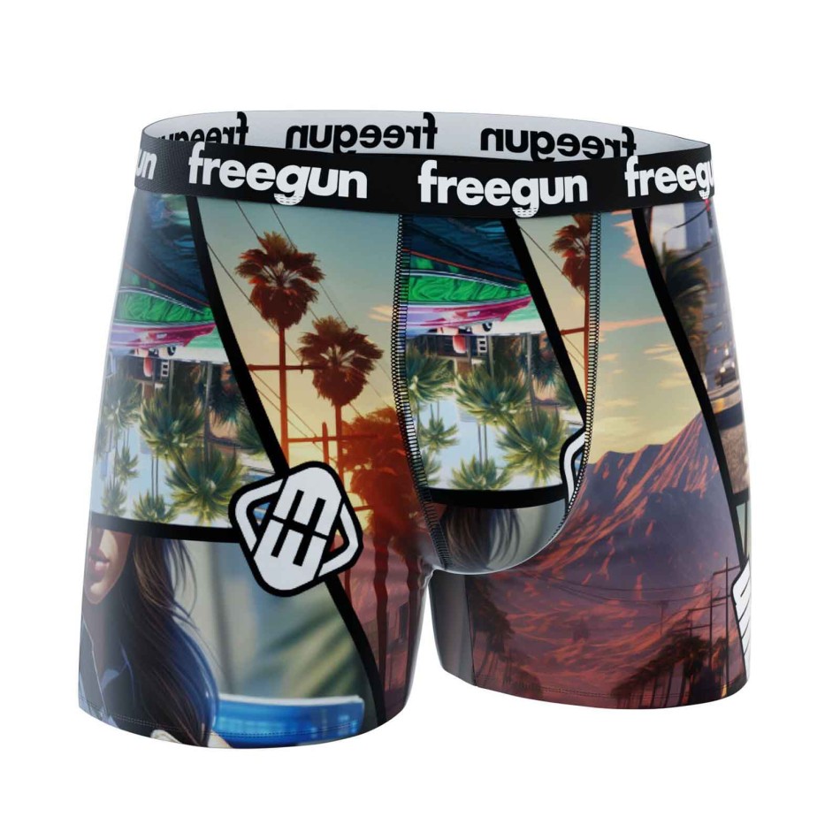 Set of 4 Boys’ Freegun ’s Icons Microfibre Boxers | French Market