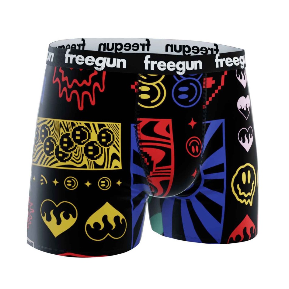Lot 4 Boxers Garçon Freegun Icons Microfibre | French Market