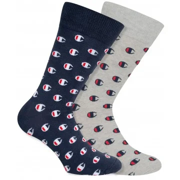 Chaussettes Allover Logo Lot de 2 (Chaussettes fantaisies) Champion chez FrenchMarket