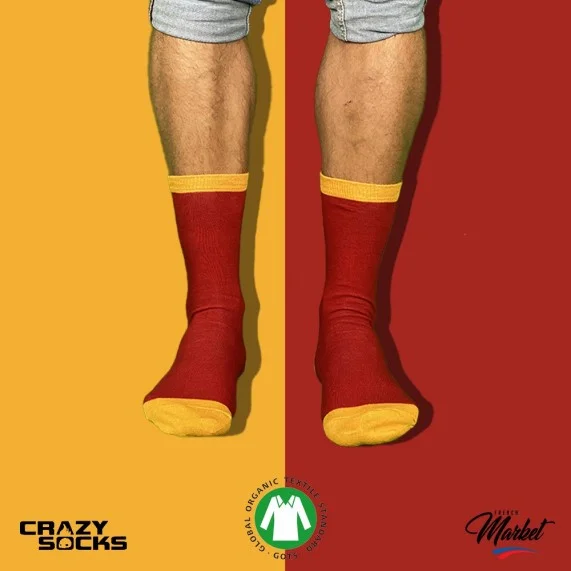 Calcetines CRAZY SOCKS de algodón orgánico para la alimentación (Calcetines de fantasía) Crazy Socks chez FrenchMarket