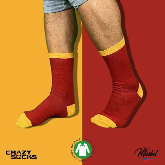 Calcetines CRAZY SOCKS de algodón orgánico para la alimentación (Calcetines de fantasía) Crazy Socks chez FrenchMarket