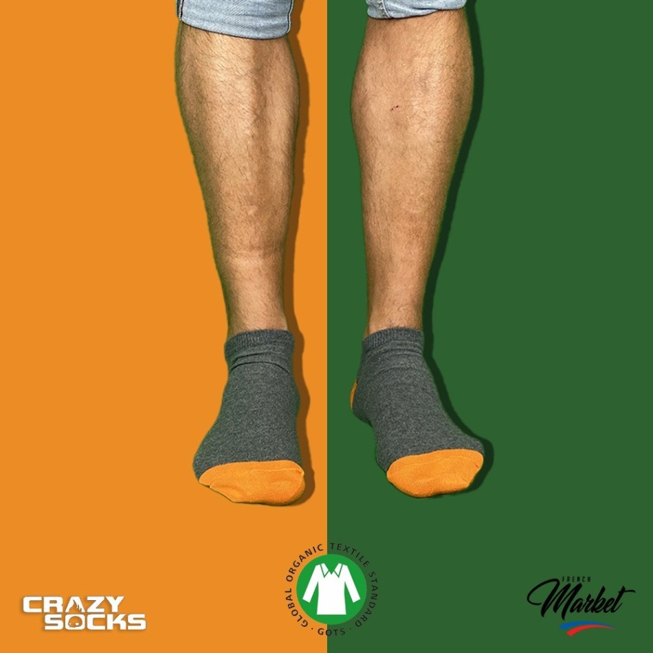 CRAZY SOCKS Socquette Fruits Coton Bio  (Chaussettes fantaisies) chez FrenchMarket