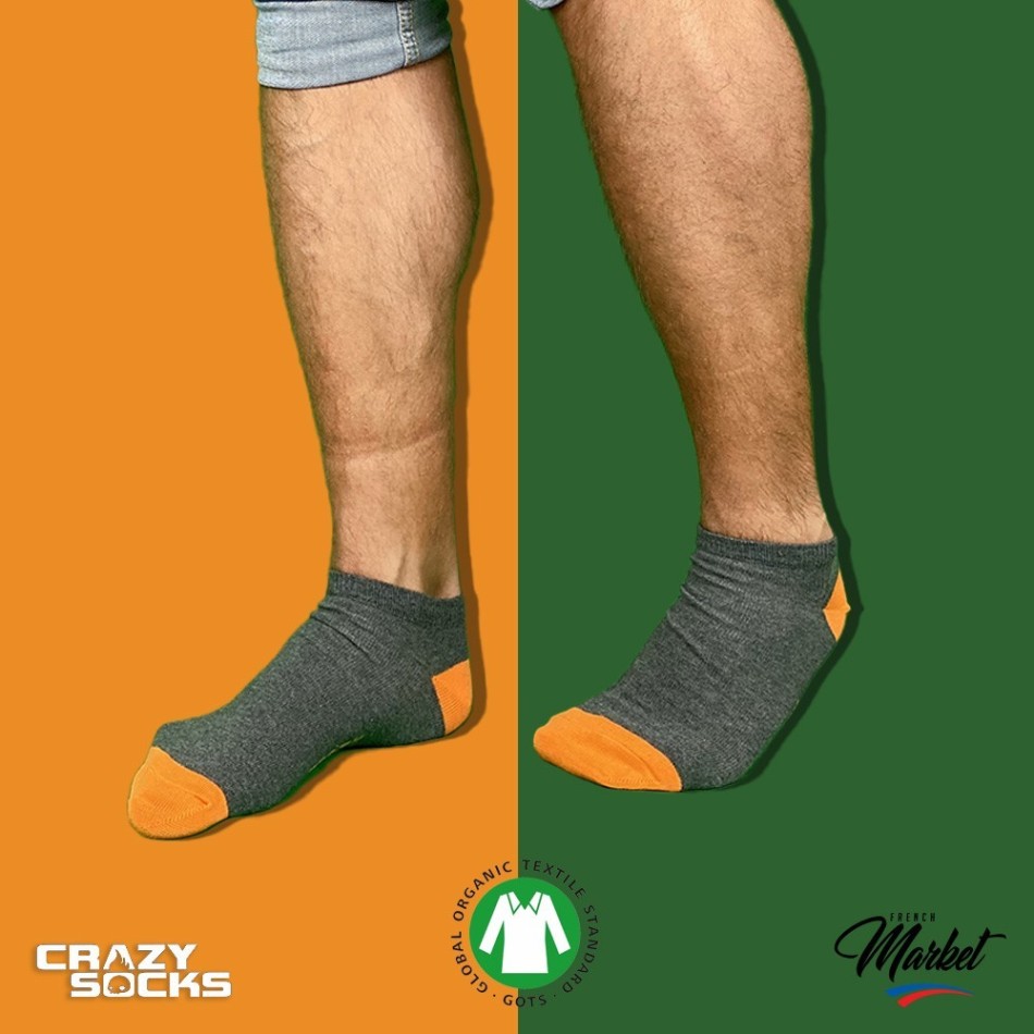 CRAZY SOCKS Socquette Fruits Coton Bio  (Chaussettes fantaisies) chez FrenchMarket